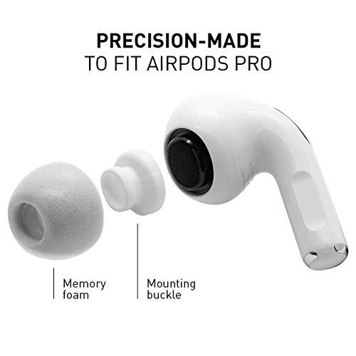 ADVANCED SOUND GROUP Eartune Fidelity UF-A Premium Memory Foam Tips for AirPods Pro (1st Gen & 2nd Gen) - Fits in Charging Case, Stays in Your Ears, Superb Sound Isolation, and Built-in Waxguard - Assorted S/M/L, [Grey]