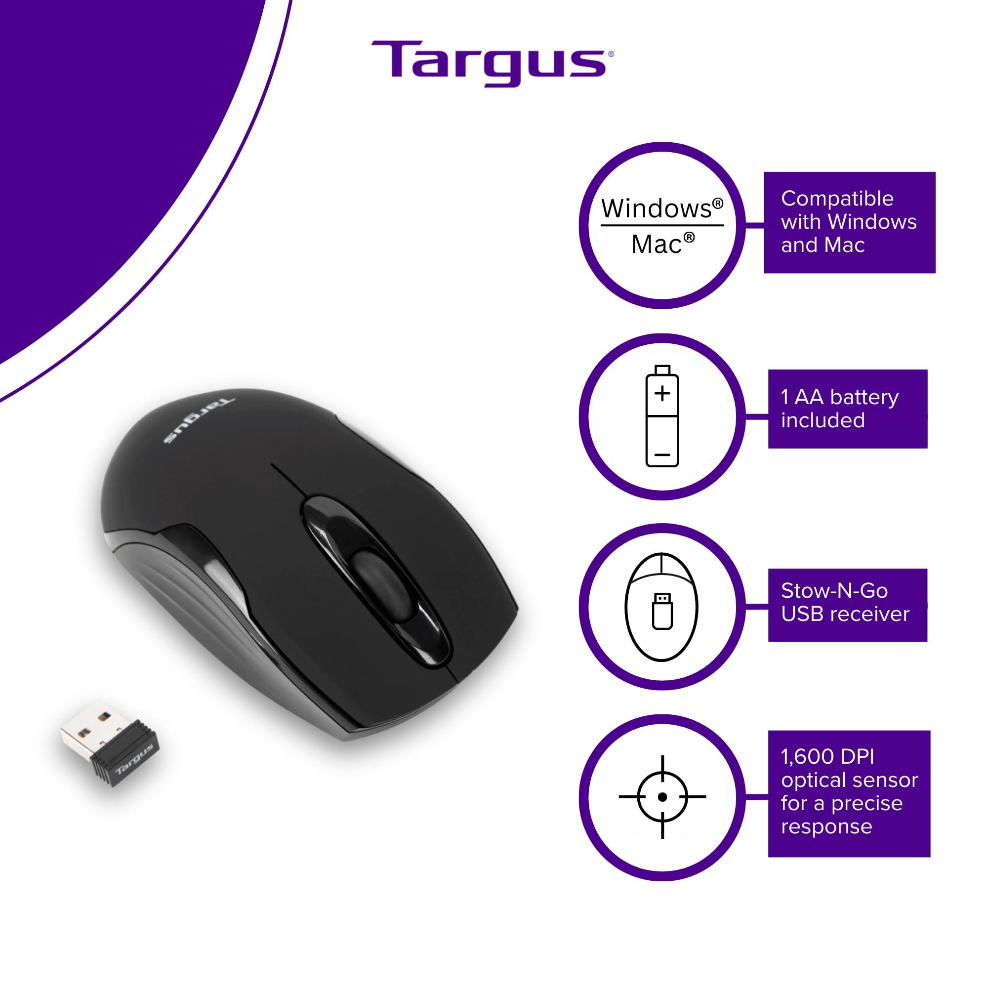 Targus Targus W575 Wireless Mouse Multi-Device Mouse - Compatible with Windows and macOS (AMW575TT)