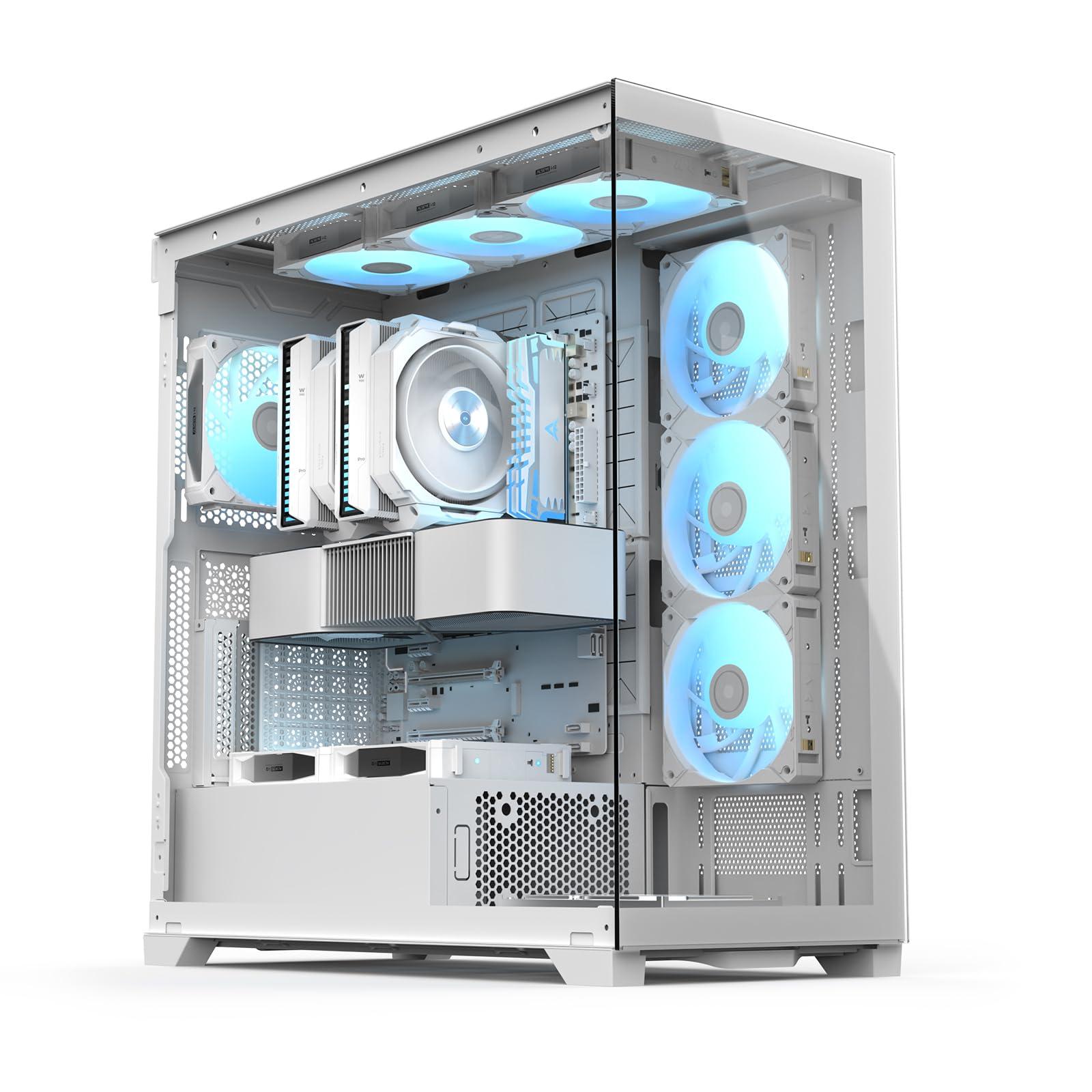 ALSEYE ALSEYE W700 Pro CPU Cooler Dual-Tower 290W TDP PWM 7 Heat Pipes Copper Bottom Air Cooler ARGB Voice-Activated Synchronized Rhythm Light Cover Koala Fans LGA1700/1200/2011/2066 AM5/AM4 (Black) (White)