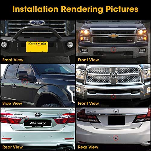 Natika NATIKA Backup/Front/Side View Camera: No Distortion Effect Starlight Night Vision HD Metal Flush or Surface Mount CVBS | AHD Reverse Rear View Backup Camera for Cars Pickup Trucks SUVs RVs Vans