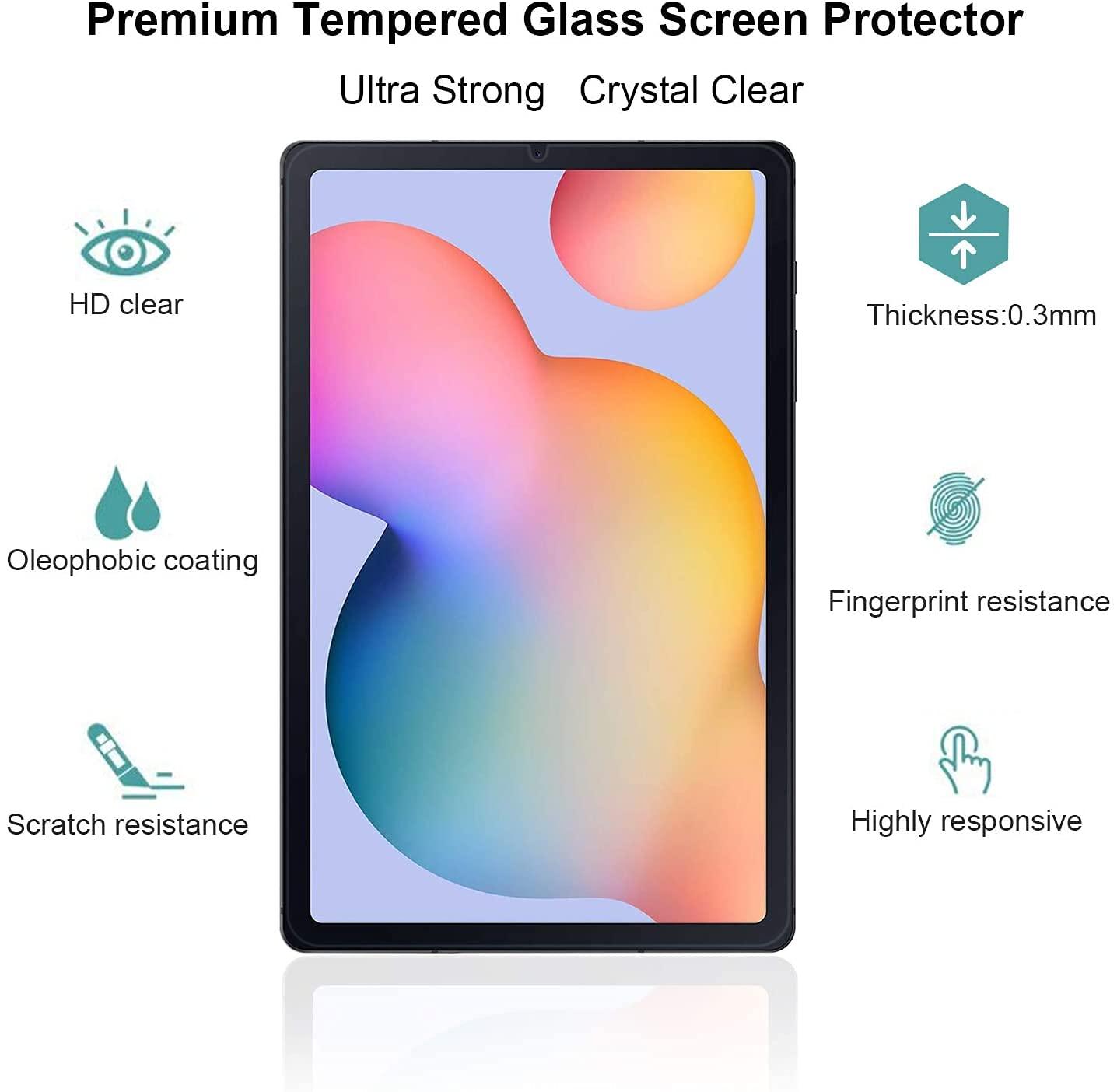 DIEBI [2-Pack] Galaxy Tab S6 Lite Screen Protector, Tempered Glass Screen Protector for Samsung Galaxy tab S6 lite 10.4 Inch 2024/2022/2020(SM-P620/P625/P613/P619/P615/P610) 10.4 Inch, with S Pen Compatible