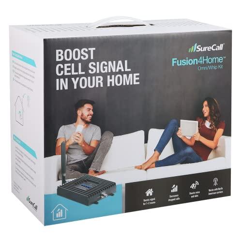 SureCall SureCall Fusion4Home Cell Phone Signal Booster up to 2000 sq ft, Boosts 5G/4G LTE, Omni Outdoor Antenna, Home & Office Multi-User All Carrier, Verizon AT&T Sprint T-Mobile, FCC Approved, USA Company