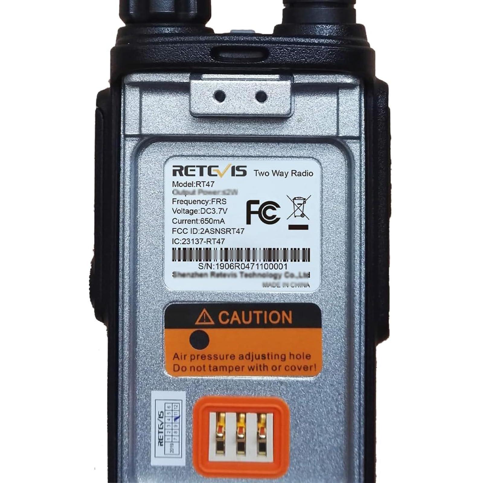 Retevis Retevis RT47 Waterproof Walkie Talkies for Adults,Long Range Two Way Radio,License-Free,Lightweight,Commercial 2 Way Radio for Manufacturing (6 Pack)