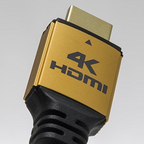 NTW NTW PURE PRO 4K HDMI Cable 12FT High Speed 18Gbps HDMI 2.0 Cable, 4K HDR, Ultra HD Cable 3D, 2160P, 1080P, Ethernet, Audio Return(ARC), Compatible PS5, PS4/3, UHD TV, Blu-ray, PC, Xbox, gold/black
