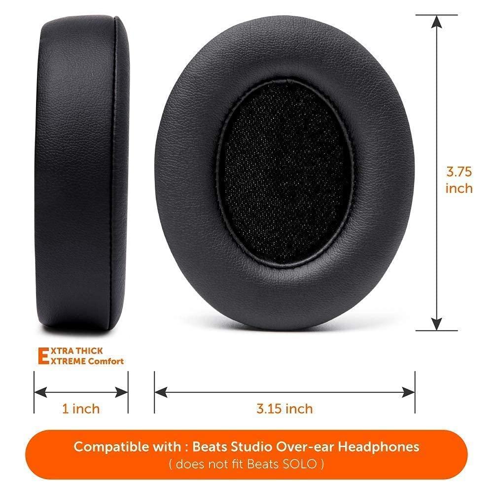 WC Design Pack - WC Wicked Cushions Replacement Ear Pads Compatible with Beats Studio 3 Headphones - Also Fits Beats Studio 2 / Studio Wireless & Wired - Enhanced Comfort, Durability & Improved Adhesive