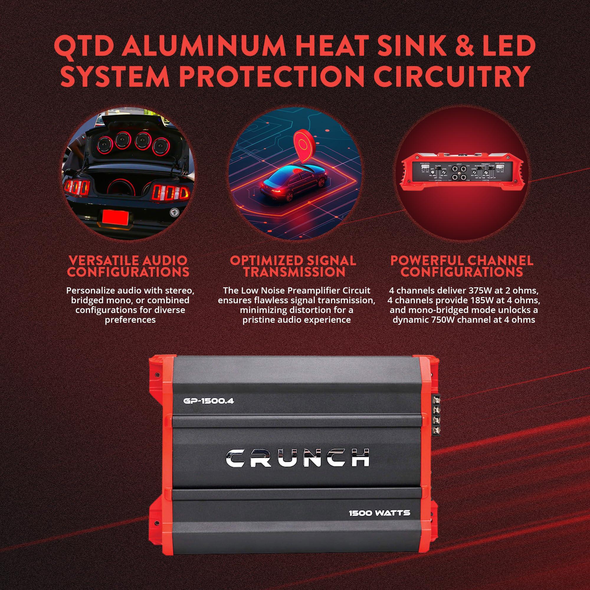 Crunch Crunch Ground Pounder GP-1500.4 1500 Watt 4 Channel Amplifier