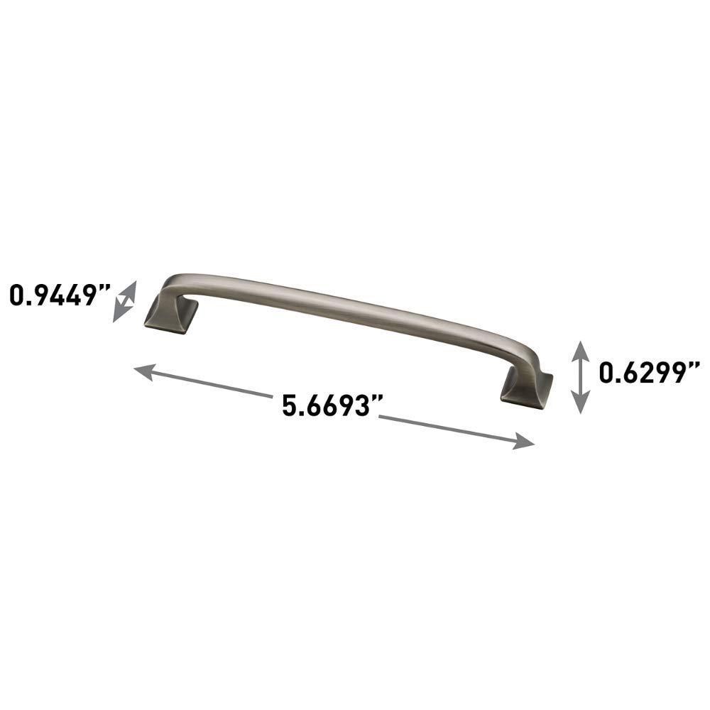 Franklin Brass Franklin Brass Lombard (10-Pack) Cabinet Handles 5-1/16\' Hole Center Soft Iron Kitchen Drawer Pulls Dresser, Furniture Hardware P29614K-SI-B