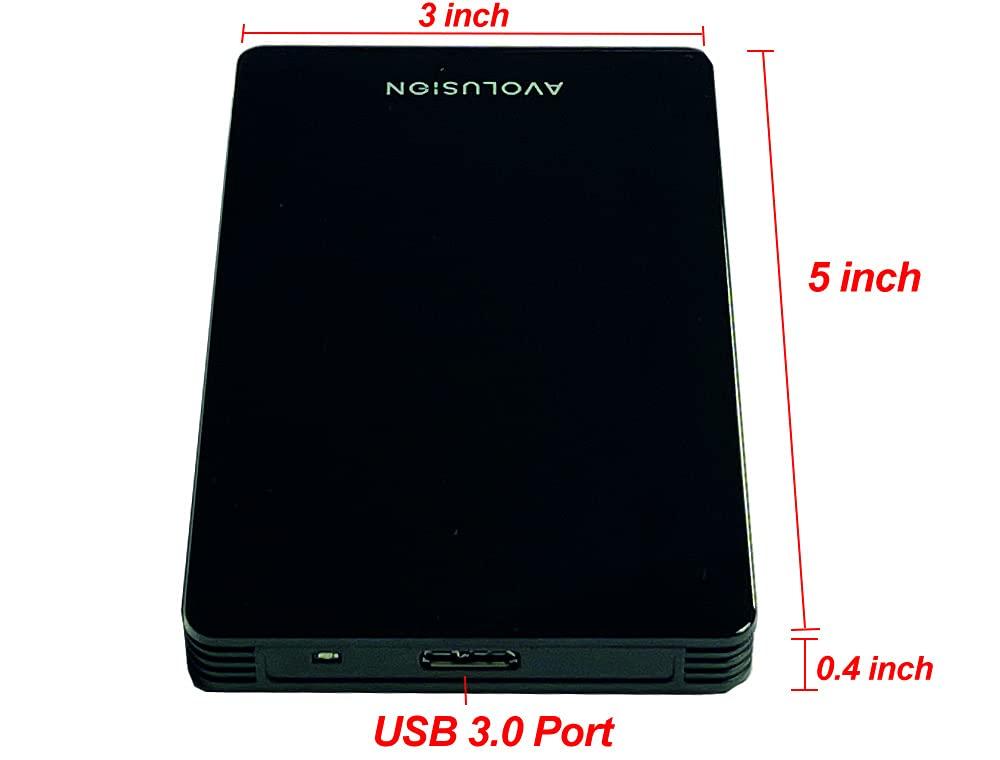 Avolusion Avolusion HD250U3-Z1-PRO 1TB USB 3.0 Portable External Gaming Hard Drive (PS5 Pre-Formatted) - 2 Year Warranty