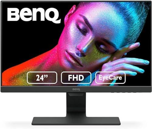 BenQ BenQ GW2480 Computer Monitor 24\" FHD 1920x1080p | IPS | Eye-Care Tech | Low Blue Light | Anti-Glare | Adaptive Brightness | Tilt Screen | Built-In Speakers | DisplayPort | HDMI | VGA,Black