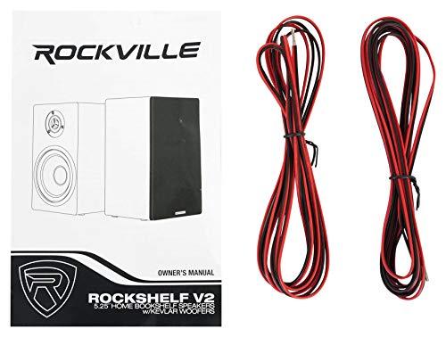 Rockville Rockville 2 RockShelf 58C 360W Wood 5.25" Home Theater Bookshelf Speakers/8 Ohm