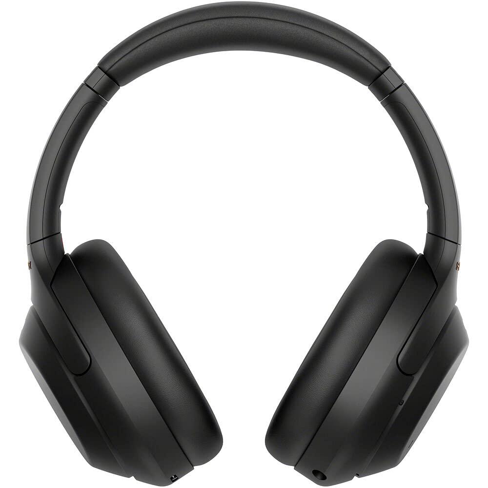 Sony Sony WH-1000XM4 Wireless Noise-Canceling Over-Ear Headphones (Black) with Mic for Phone-Call and Voice Control (WH1000XM4/B) + Headphone Stand + USB Adapter