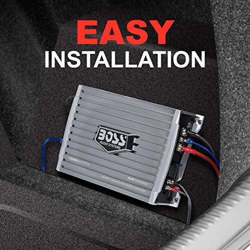 BOSS Audio Systems BOSS Audio Systems AR1500M Car Amplifier - 1500 Watts Max Power, 2 4 Ohm Stable, Class AB, Monoblock, Mosfet Power Supply, Remote Subwoofer Control