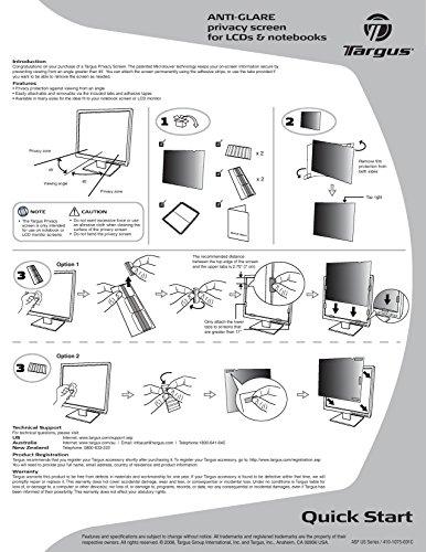 Targus Targus 4Vu Privacy Screen Filter for 17-Inch Widescreen (5:4 Ratio) Laptop Computer, Landscape/Portrait View, Blue Light Filter to Protect Eye Strain (ASF17USZ)