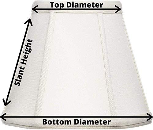 Upgradelights Upgradelights White Linen Lampshade Replacement with Washer Fitter 6x12x8