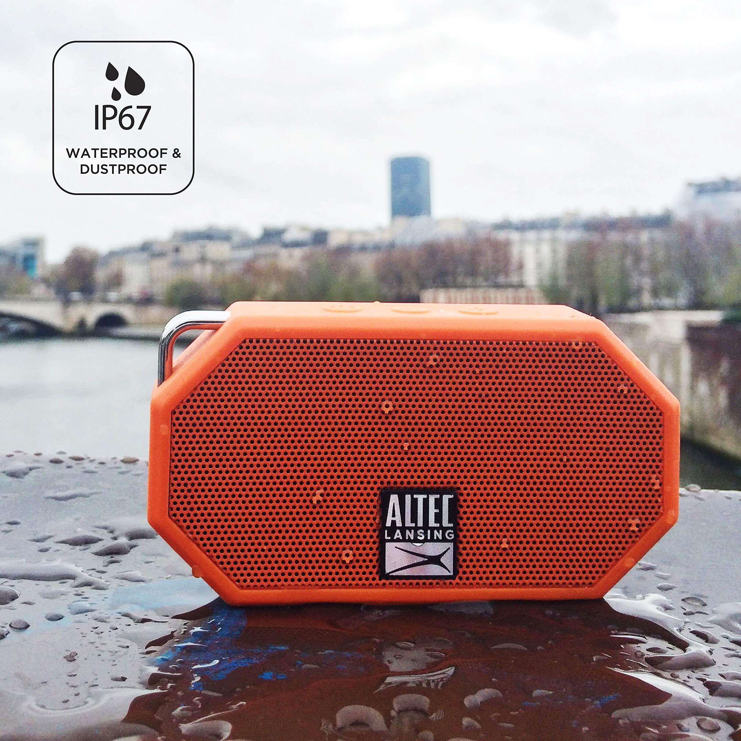 Altec Lansing Altec Lansing Mini H2O - Waterproof Bluetooth Speaker, IP67 Certified & Floats in Water, Compact & Portable Speaker for Hiking, Camping, Pool, and Beach