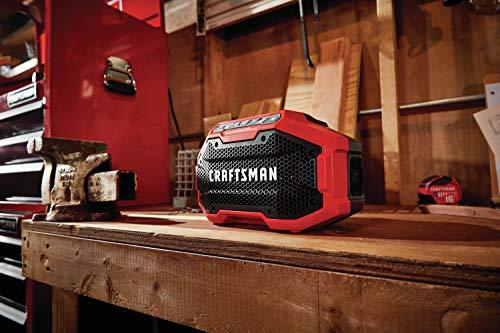 Craftsman CRAFTSMAN V20 Wireless Portable Bluetooth Speaker, Tool Only (CMCR001B), Red