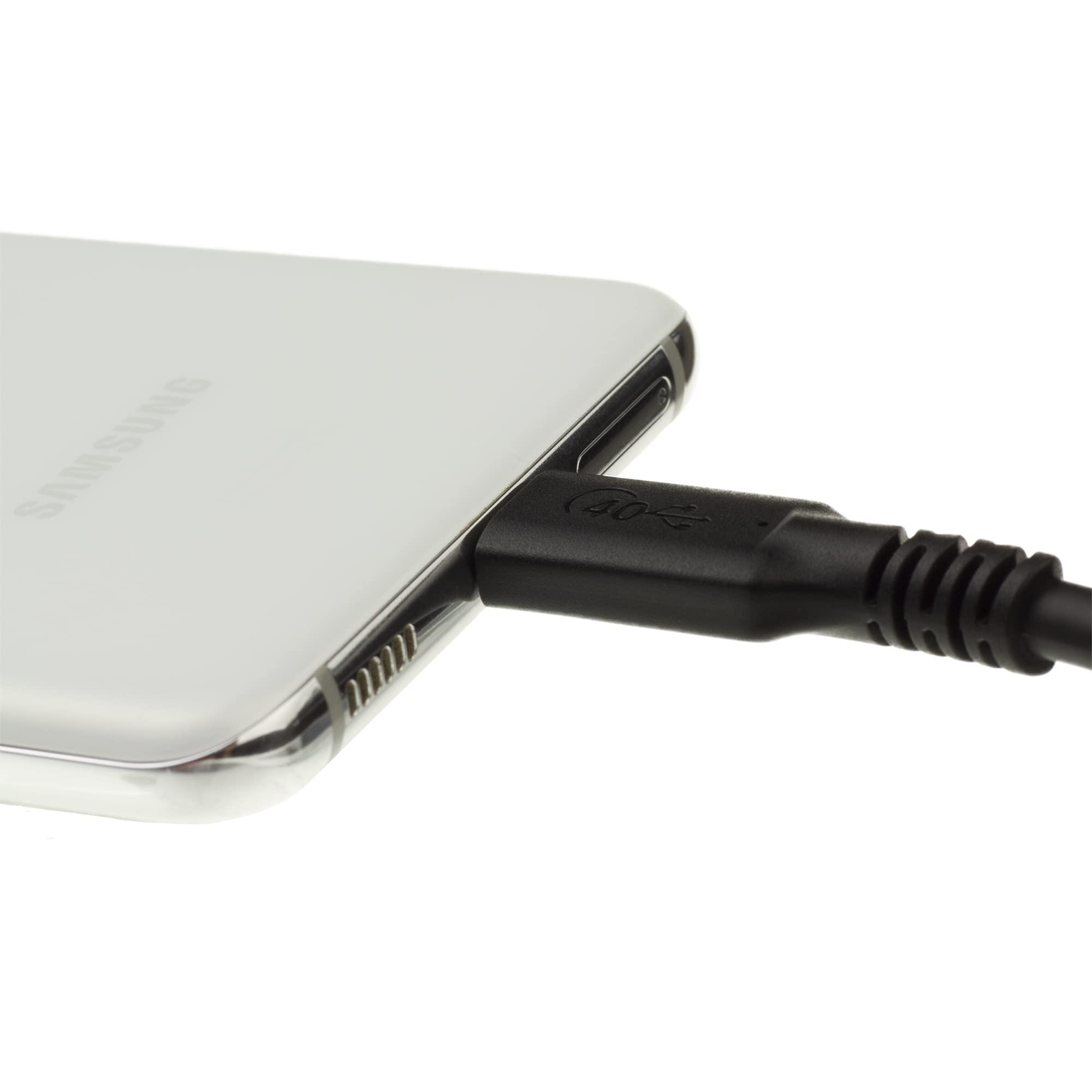 CableWholesale CableWholesale USB4 40Gbps 100 watt Fast Charging Cable, USB Type C Male to Male, Thunderbolt 3 Compatible, PVC Jacket, Black, 3 Feet