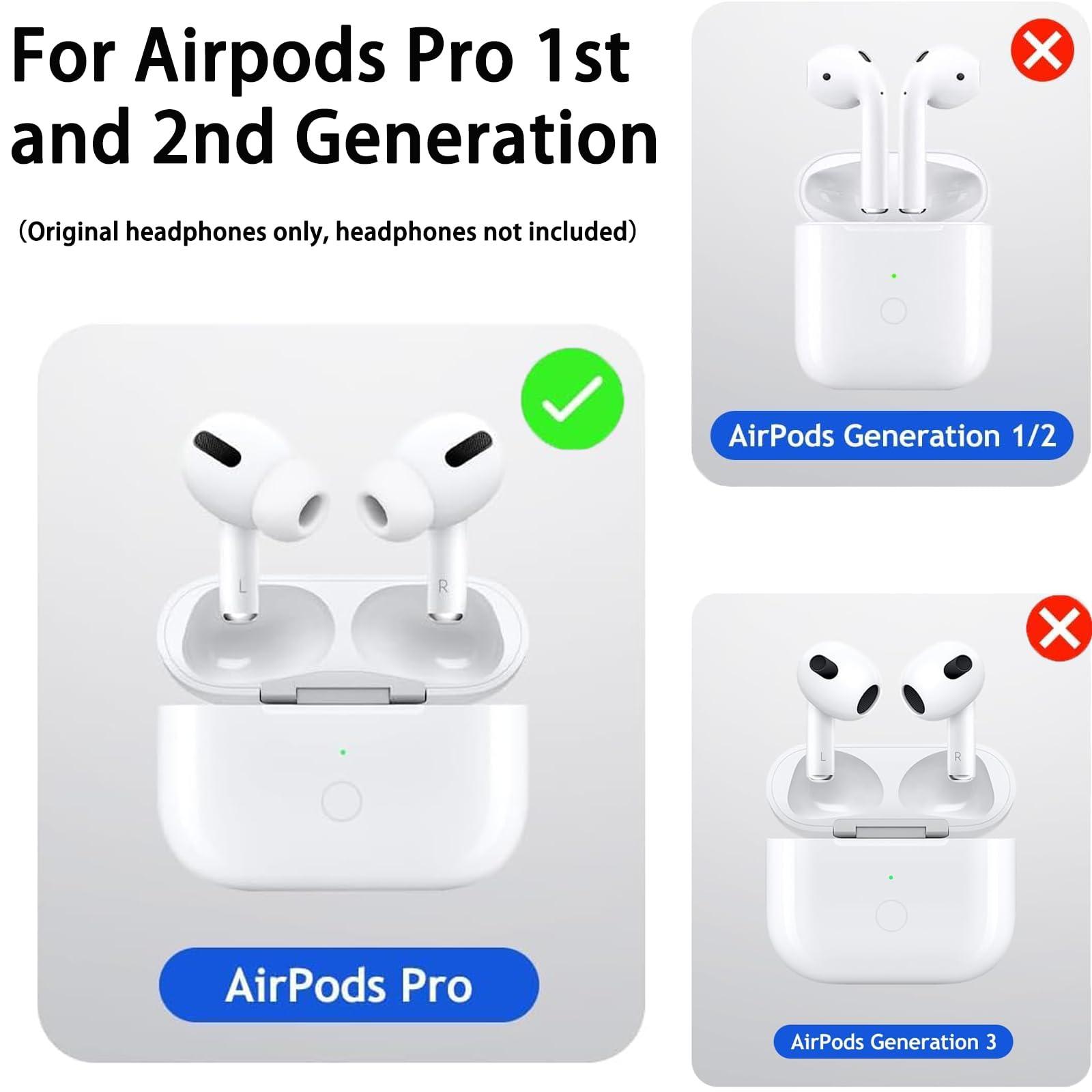 Alimingyan Alimingyan Compatible with AirPods Pro 1st & 2nd Generation Charging Case, Wireless AirPods Pro 1 2 Charger case, USB C Port Airpod pro1 Charging case Airpod pro2 Charging case