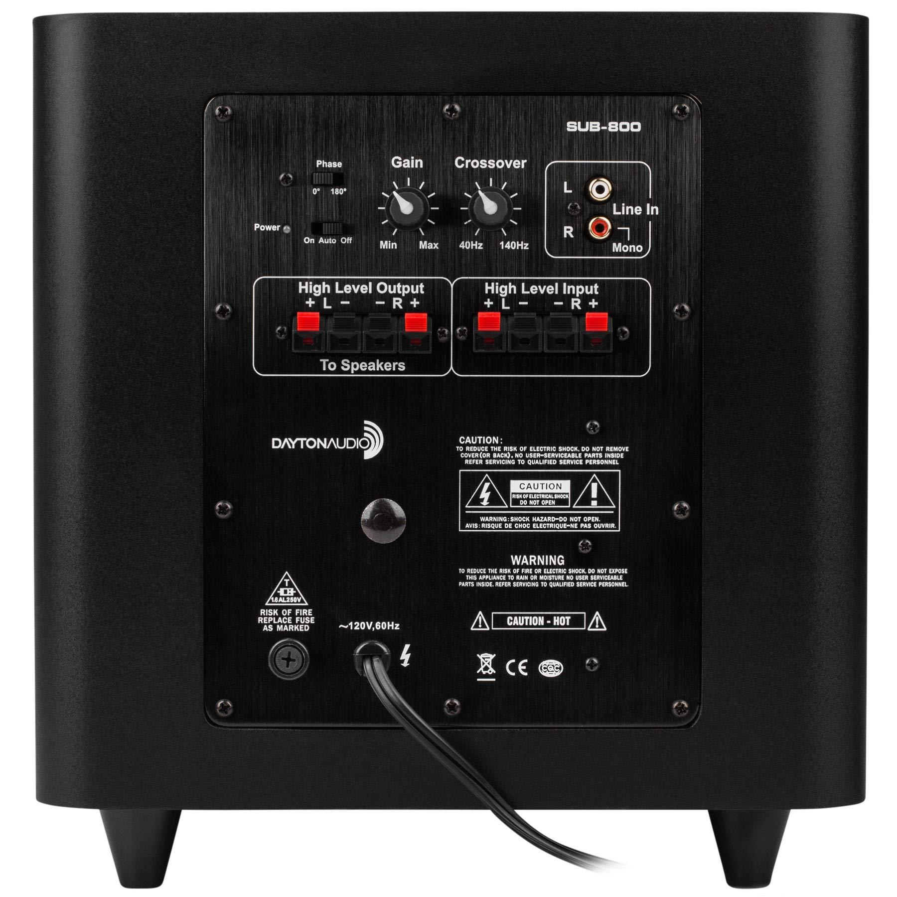 Dayton Audio Dayton Audio SUB-1000 10\" 100 Watt Powered Subwoofer (8 Inch)