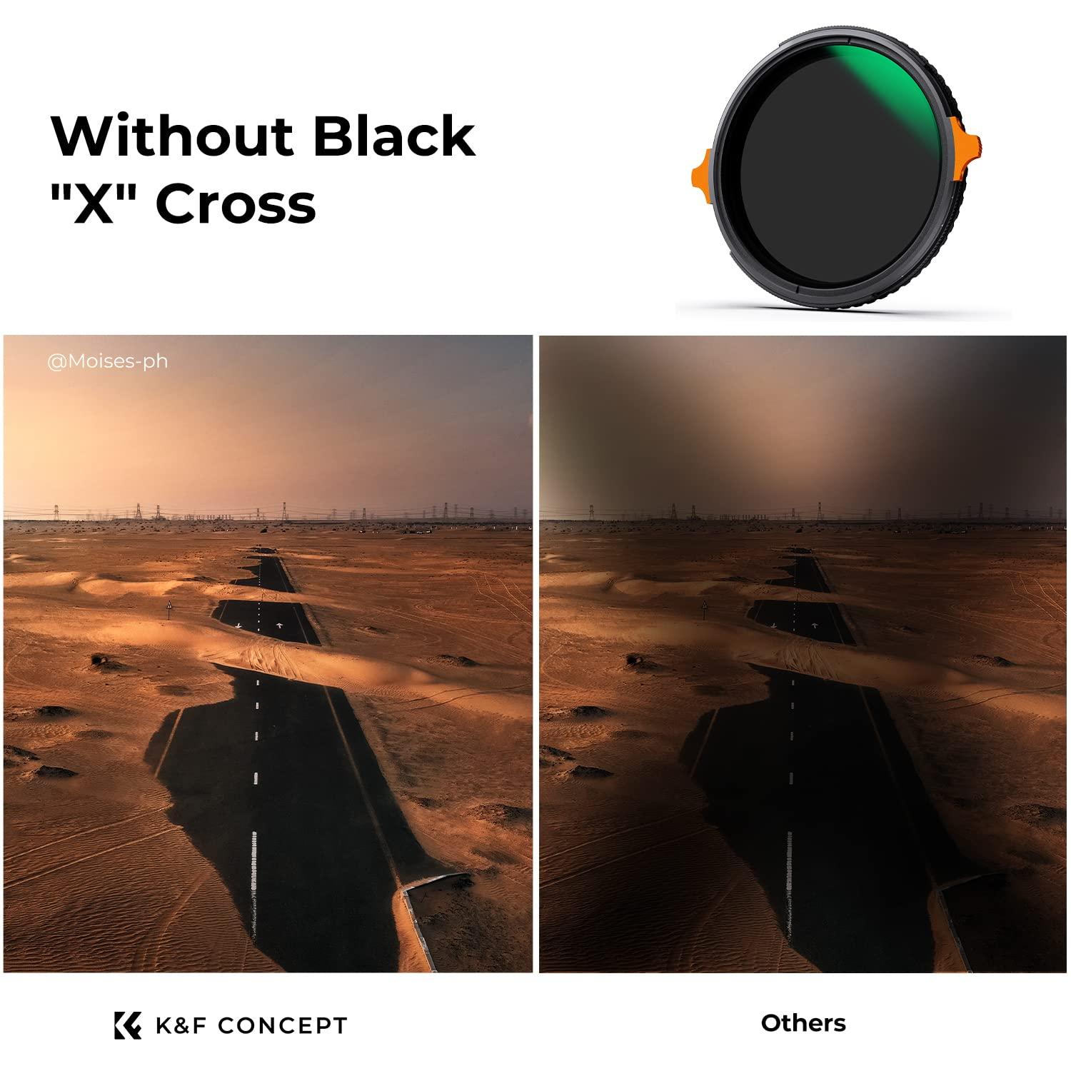 K&F Concept K&F Concept 46mm ND4-64 (2-6 Stops) ND Lens Filter Variable & CPL Polarizers Filter 2-in-1, 28 Multi-Coated Polarizing and Neutral Density Camera Lens Filter (Nano-X Series)