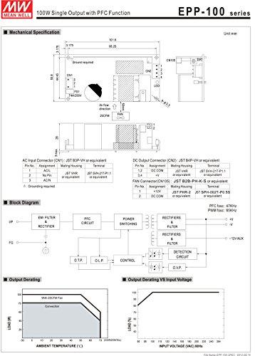 MEAN WELL [PowerNex] Mean Well EPP-100-48 48V 2.1A 100W Single Output with PFC Function Power Supply