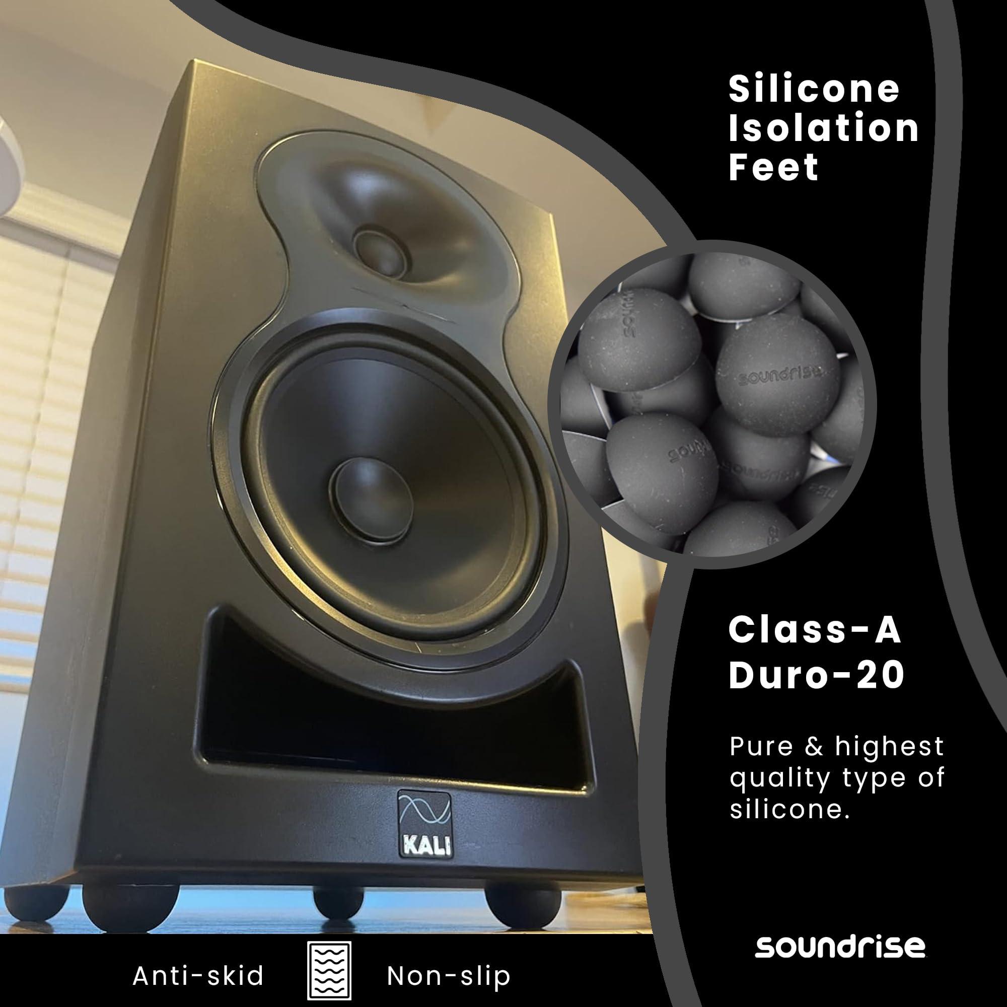 Soundrise Soundrise DOMES Isolation Pads - Sound Dampening & Anti-Vibration Silicone Feet - Audio Isolation Feet for Subwoofers, Speakers & Turntables - Peel & Stick, Durable Class-A Silicone, Non-Slip (8-Pack)
