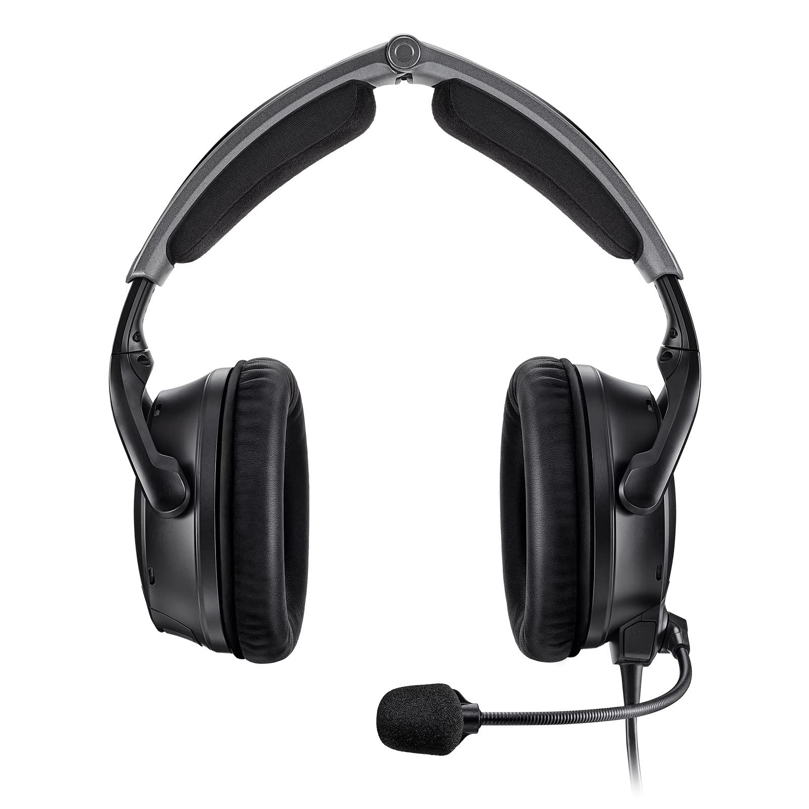 Bose Bose A30 Aviation Headset, Lightweight Comfortable Design, Adjustable ANR and Noise Cancelling [LEMO (6 pin)] Black