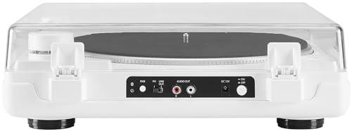 Crosley Crosley T400D-WH Fully Automatic Bluetooth 2-Speed Turntable Record Player with Built-in Preamp, White