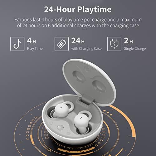 wedoking Small Sleep Earbuds Comfortable Sleeping Headphones for Side Sleeper Noise Blocking Bluetooth Sleepbuds in-Ear Soft Mini Invisible Buds for Working