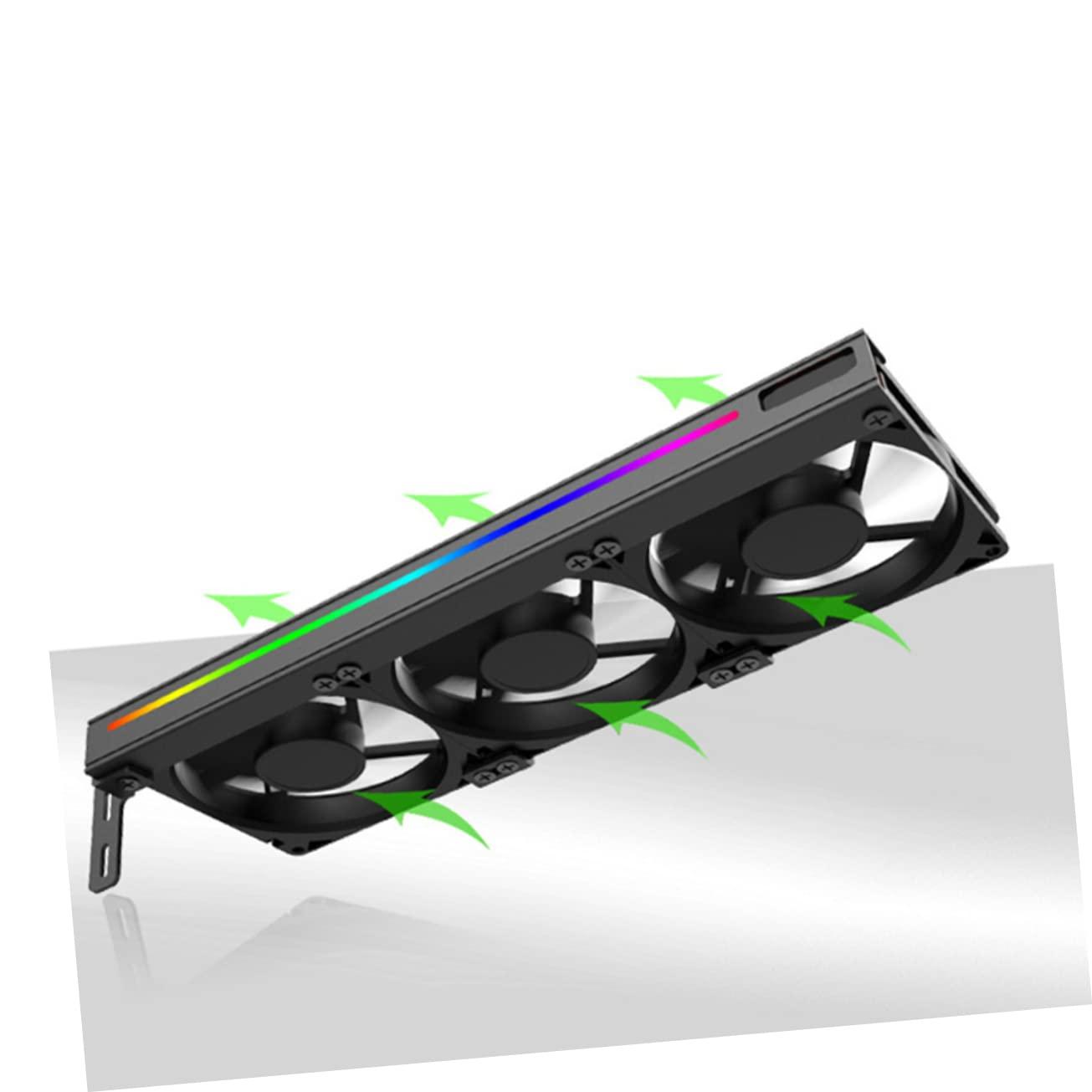 Uonlytech Uonlytech Graphics Card Cooler Small Cooling Fan Video Cooling Fan Case Fan Video Card Cooler Computer Case Part Cooler for Graphic Fans That Blow Cold Cooler Black Abs