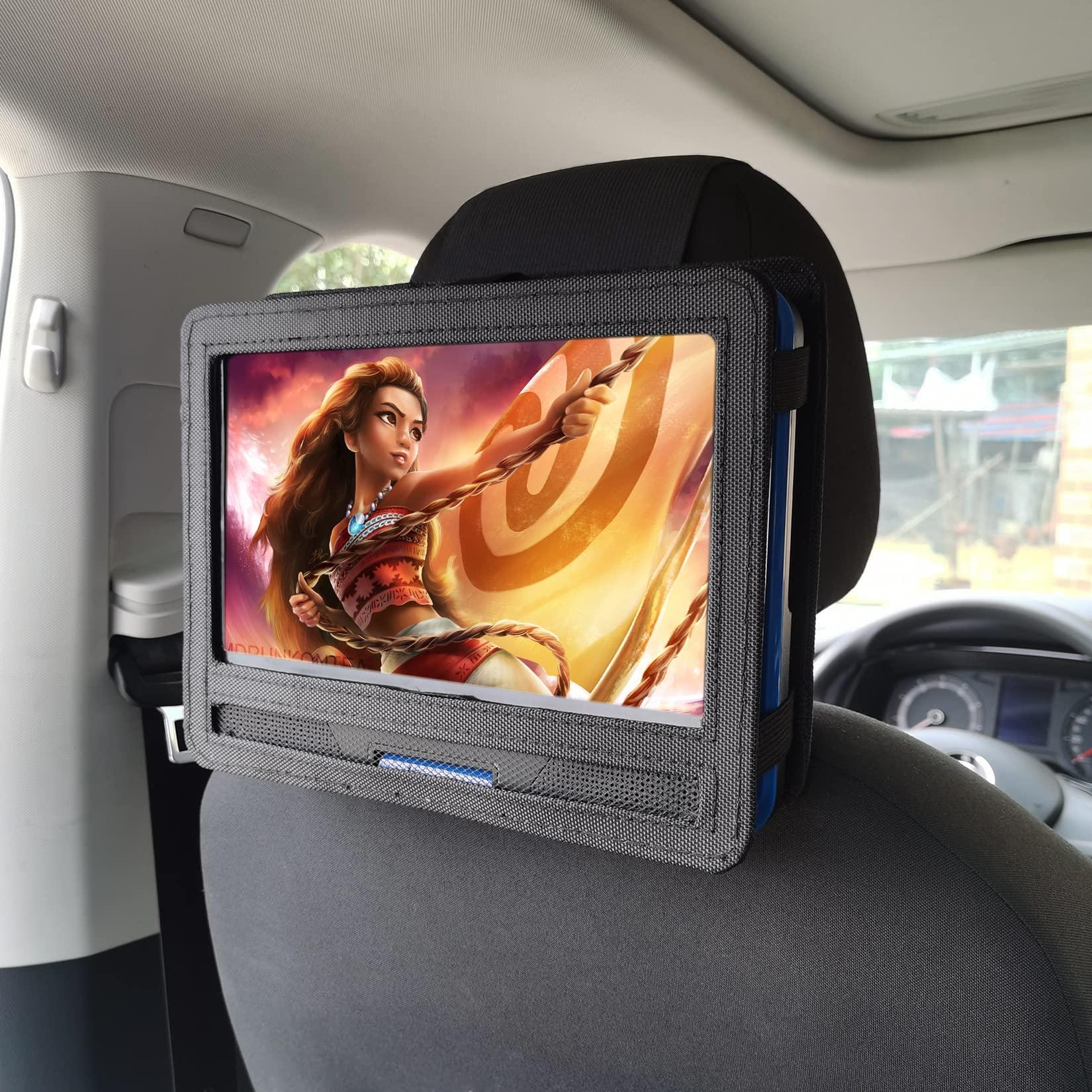 N\A Portable DVD Player Headrest Mount Holder Car Headrest Mount Holder Strap Case for Swivel & Flip Style Portable DVD Player with 10 inch to 10.5 inch Screen (XCZB-10)