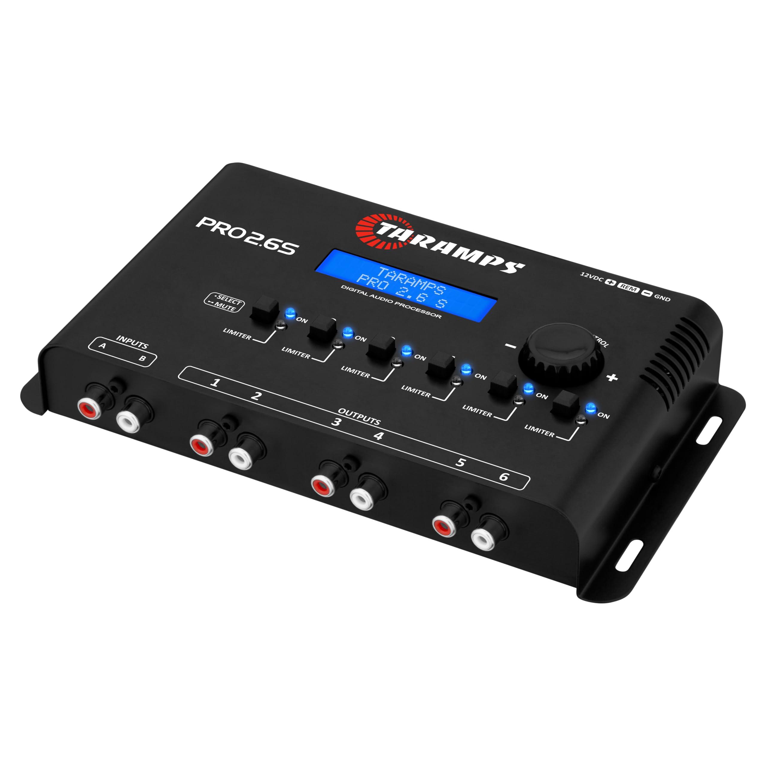 Taramp's Taramp\'s Pro 2.6S Digital Signal Processor Equalizer 3-band Graphic Equalization 6 Channels 18K Ohms(RCA) Output Impedance 47 Ohms Limiter Adjustable Car Audio System