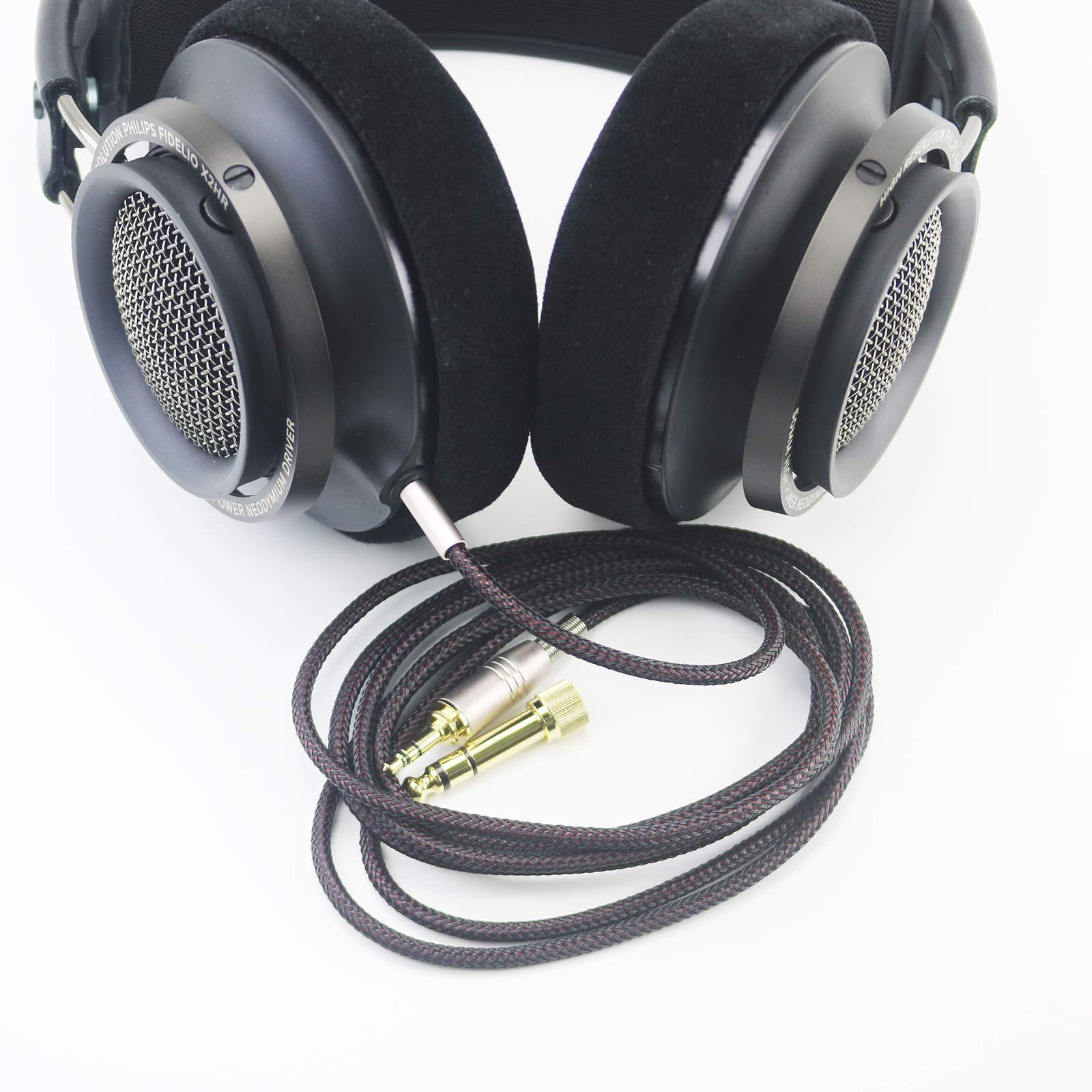 ABLET Upgrade Headphone Cord Replacement Audio Cable Compatible with Skullcandy Hesh, Hesh 2, Hesh3, Crusher, Grind Headphones 3.5mm to 3.5mm Male and 6.35mm Adapter 1.8meters/5.9ft