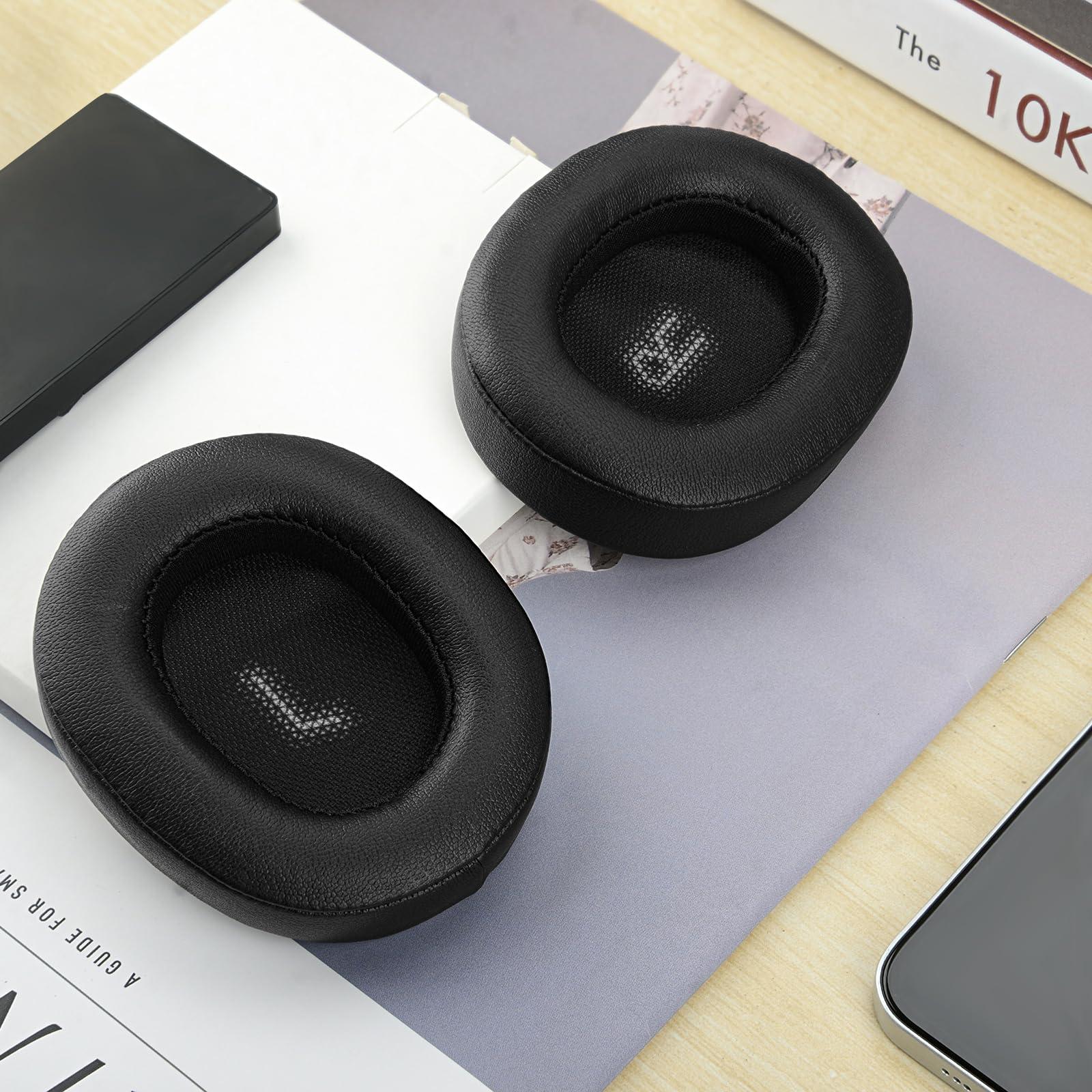 Linkidea Replacement Ear Pads for JBL E55BT Headphones Ear Cushions, Ear Covers, Headset Earpads (Protein Leather/Black)