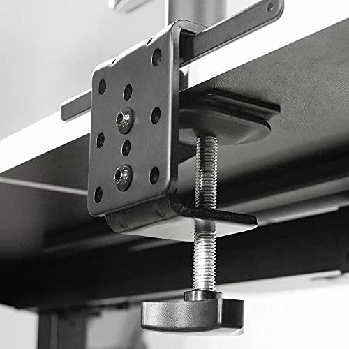 VIVO VIVO Heavy Duty Articulating Single Pneumatic Spring Arm Desk Mount, Fits Standard and Large Ultrawide 17 to 35 inch Monitor, Maximum VESA 200x100 with Reinforcement Bracket for Thin, Glass Table Tops