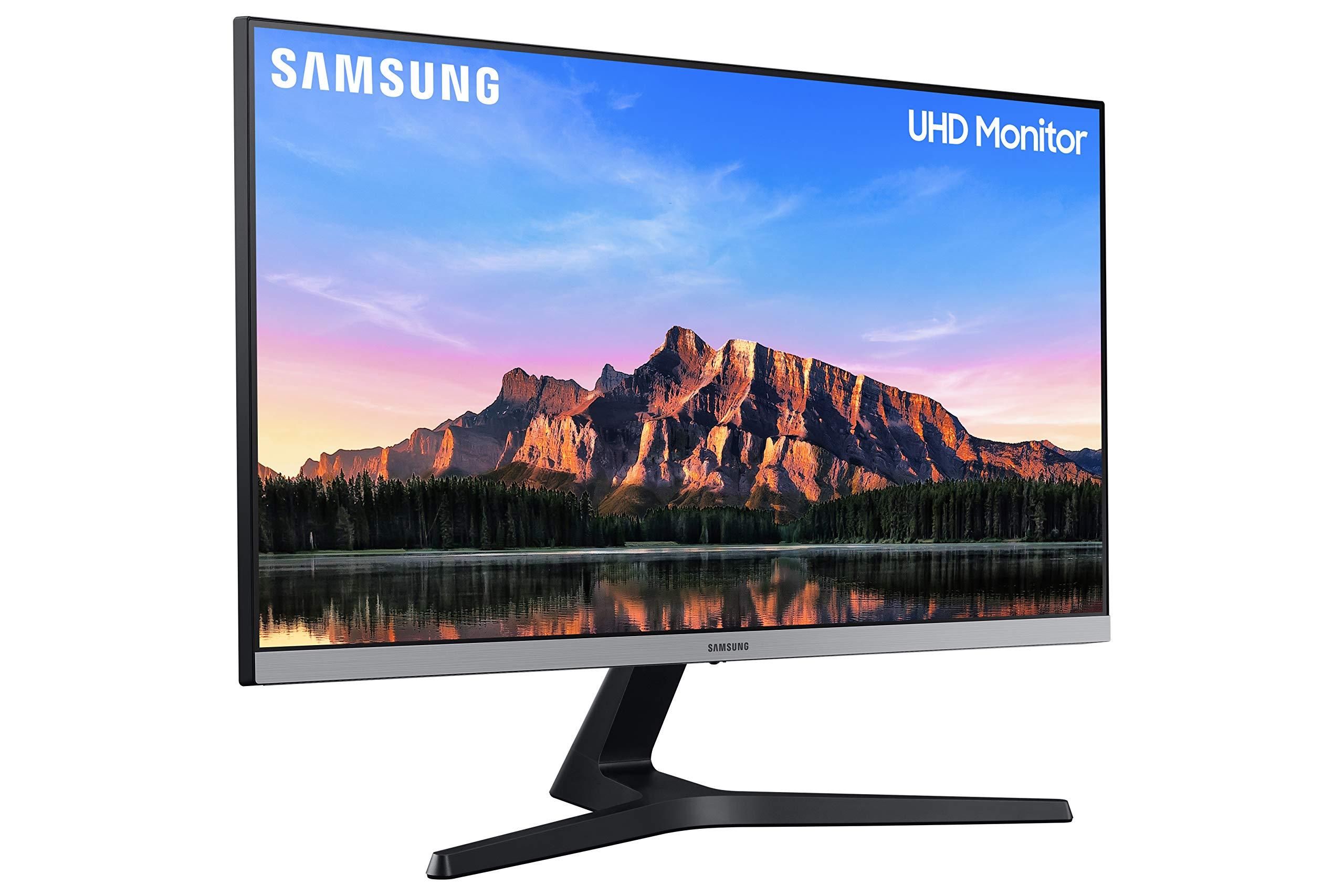 SAMSUNG Samsung 28 inch (70.8 cm) 4K UHD Monitor with Bezel Less Design and IPS Display Panel (Dark Blue Gray) - LU28R550UQWXXL
