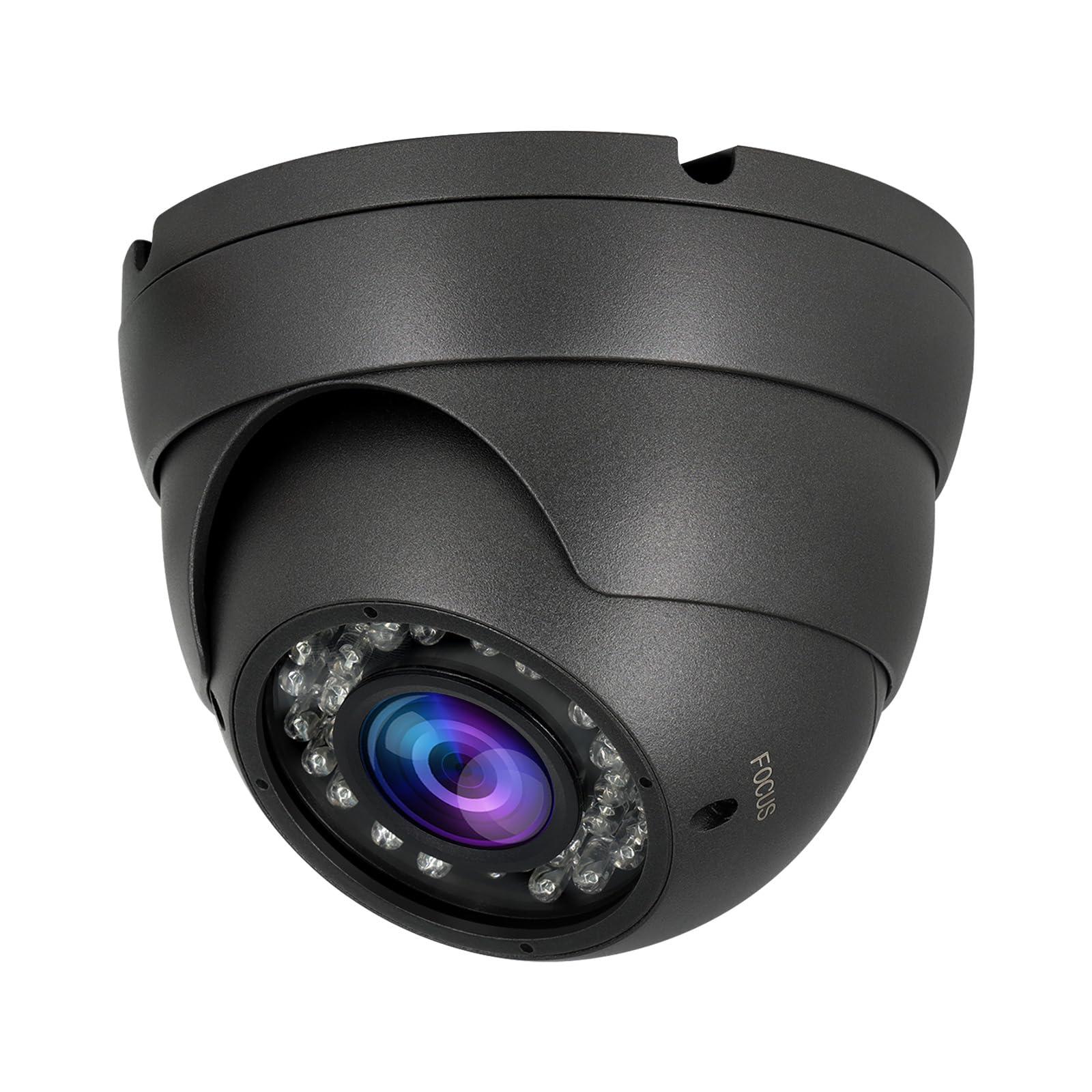 Anpviz Anpviz Analog CCTV Camera 1080P HD 4-in-1(TVI/AHD/CVI/960H CVBS), 4X Manual Focus/Zoom Analog Camera 2.8-12mm Varifocal Lens, 36 IR-LEDs Dome Turret Security Camera for Business/Home/Store