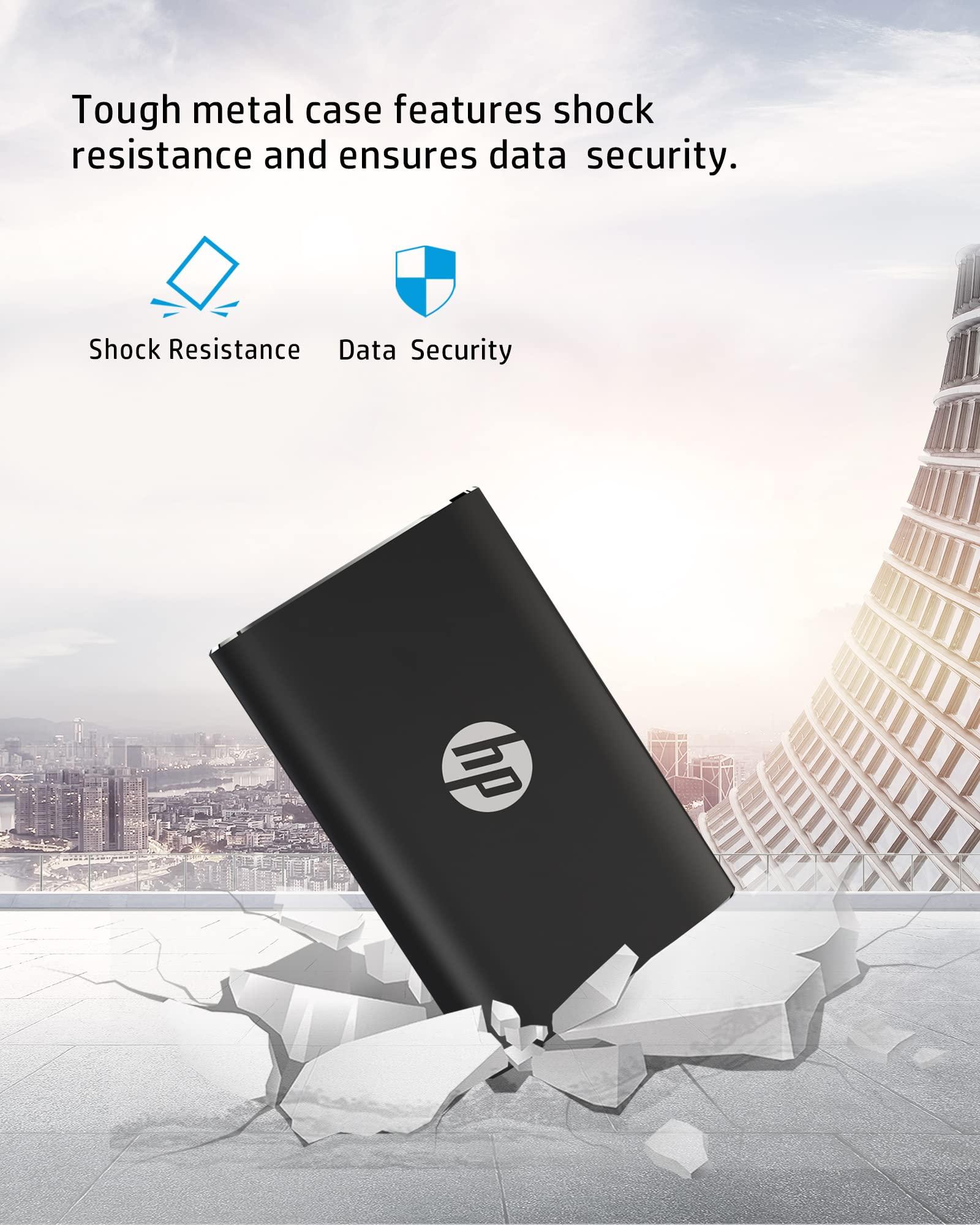 HP HP P500 500GB USB-C External Solid State Drive USB 3.2 Gen 1 Type C SSD Up to 420MB/s SSD External Hard Drive Laptop Storage - 7NL53AA#ABC