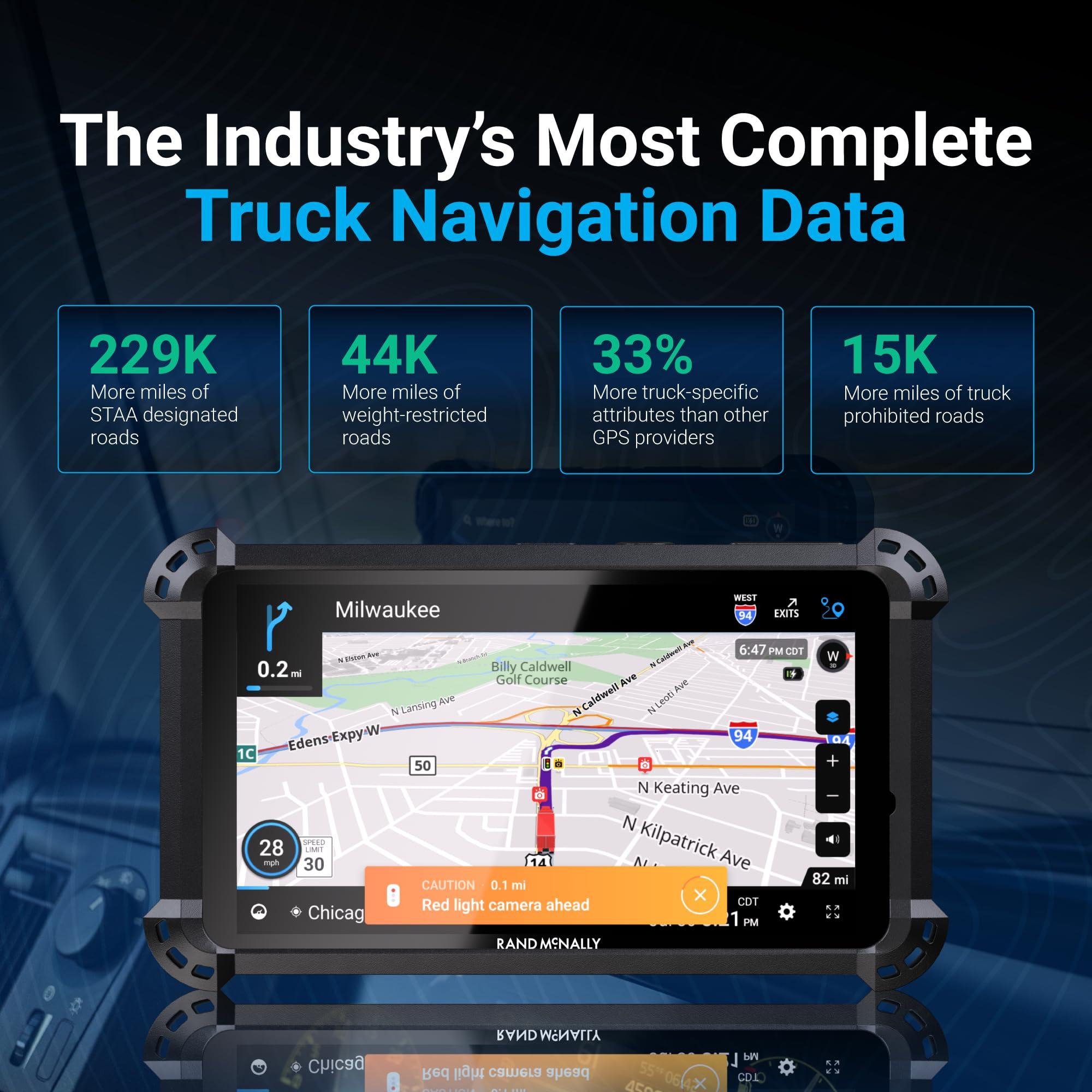 Rand McNally Rand McNally RANDTAB6 6-inch GPS Truck Navigator with Industry's Best Custom Trucking Routes, Rand Navigation 2.0 with 2025 Maps
