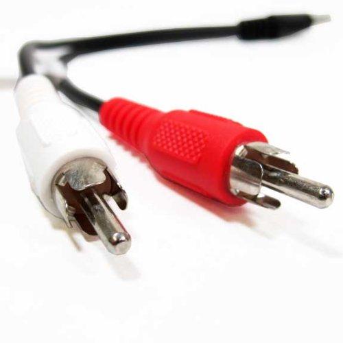 SF Cable 6" 3.5mm Stereo Male to 2 RCA Male Splitter Cable