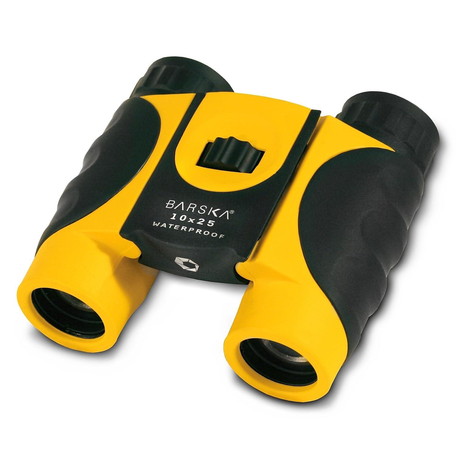BARSKA BARSKA 10x25 Compact Waterproof Binocular (Yellow)
