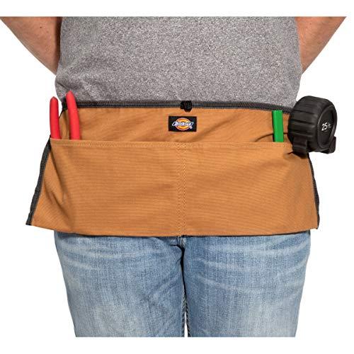 Cherokee Dickies 2-Pocket Canvas Work Waist Apron, Suitable for Woodworkers, Artists, and other Craftspeople, Tan/Grey