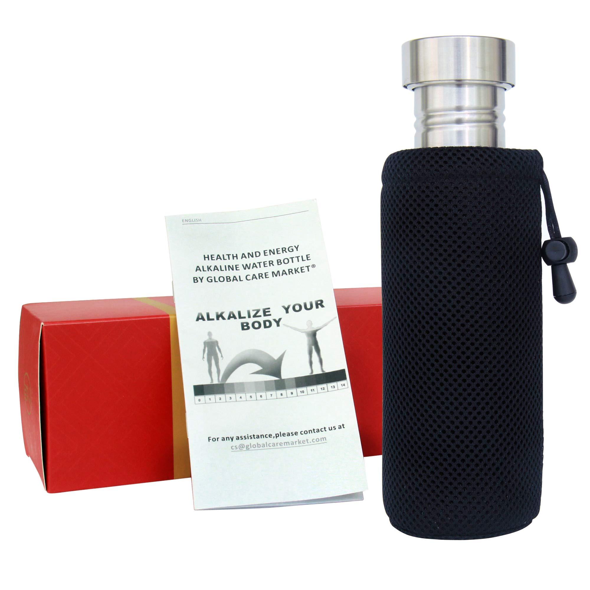 Global Care Market Global Care Market New Alkaline Water Bottle | Big Nano Energy Water Flask Stainless Steel Water Filter Bottle to Naturally Enhance Drinking Water