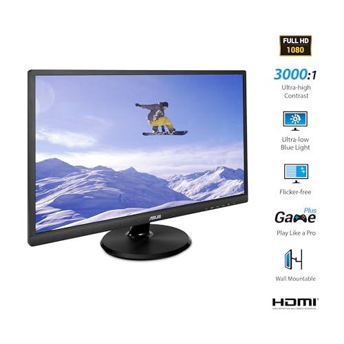 ASUS ASUS 23.8 Full HD Computer Monitor, 1080p, HDMI, VGA, Eye Care, 178 Wide Viewing Angle - VA249HE, Black