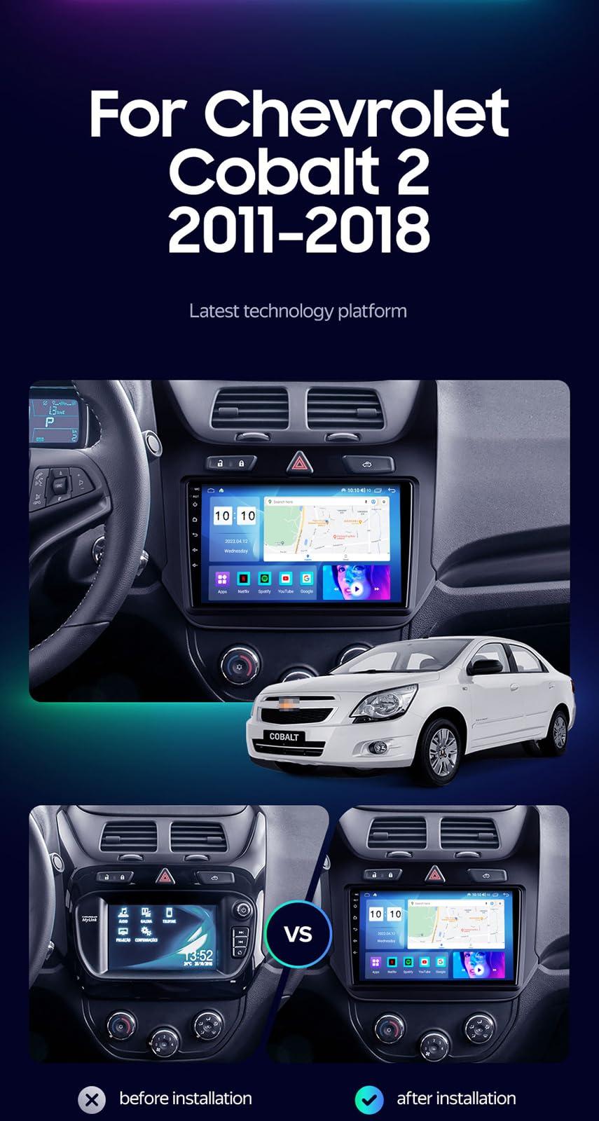 ottspu ottspu Double Din Car Stereo 9\'\' Touchscreen Car Radio Bluetooth Multimedia Player with Backup Camera Compatible with Wireless Car-Play, Wireless Android Auto, for Chevrolet Cobalt 2 2011-2018,M200s