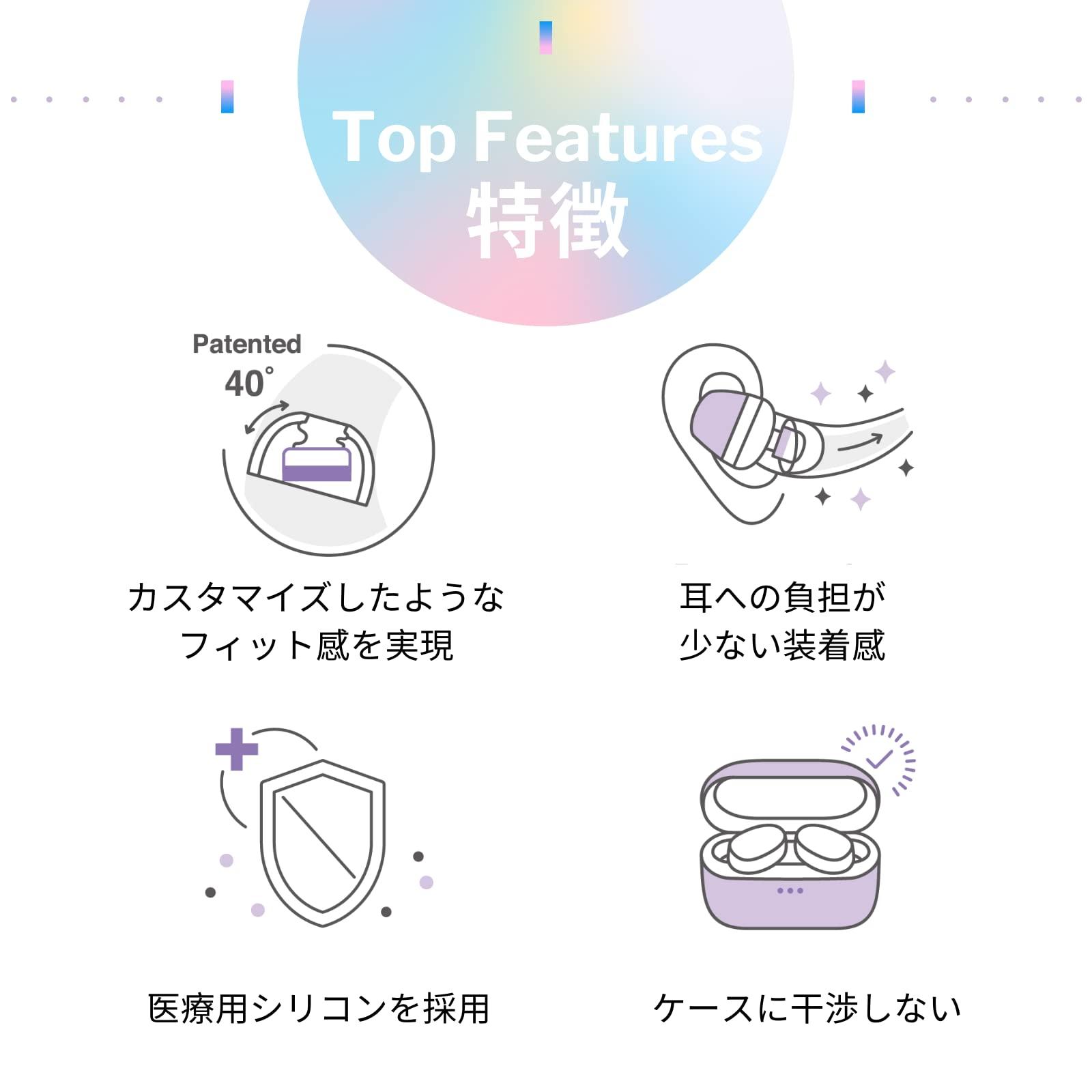 SpinFit SpinFit CP1025-M/S- Medical Grade Silicone Patented Ear Tips, Secure Fit and Supreme Comfort Fits MTW3, Galaxy Buds 2, Soundcore Space A40 & More (2 Pairs) (for Nozzle Diameter from 4-5.5mm)