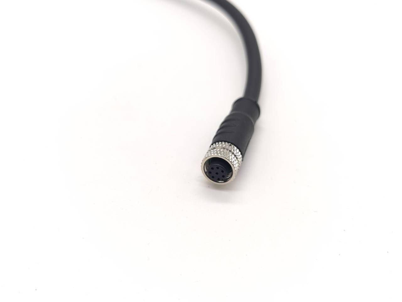 Elecbee Elecbee M8 Connector Female Straight Single Ended Cable 1Meter Length (A Code 8 Pin)