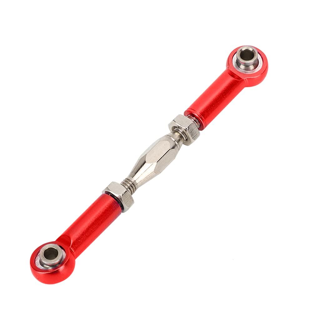 MUNEFE MUNEFE RC Stee Links, RC Car Push Rod, RC Stee Rod Links, Suitable for Ensu The Reliable Performance of Your Rc Model(Red)