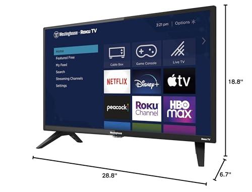 Westinghouse Westinghouse 32\" HD Smart Roku TV, 720p High Definition Smart TV with Wi-Fi Connectivity and Mobile App, Flat Screen TV Compatible with Apple Home Kit, Alexa and Google Assistant (2022 Model)