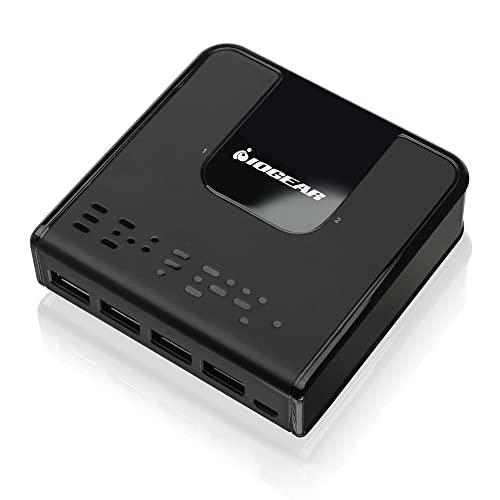IOGEAR IOGEAR 4x2 USB 3.0 Peripheral Sharing Switch - Share 4 USB Devices Between 2 Computers - LED Indicators - Cables n Remote Included - PC - MAC - Printer - Scanner - Mouse/Keyboard and More - GUS432